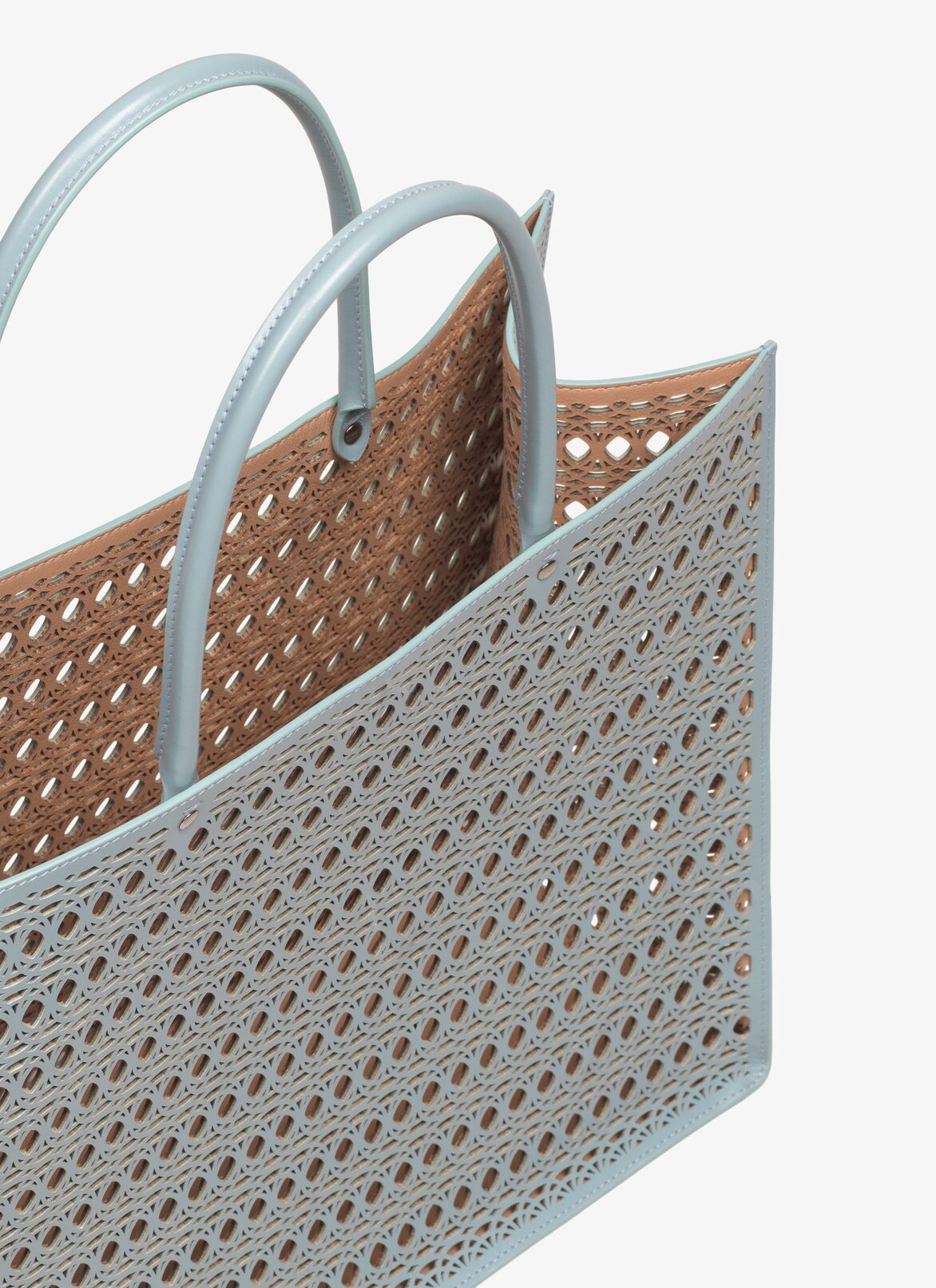 Garance 36 Tote Bag ALAÏA LAGOON BLUE GARANCE 36 TOTE BAG
